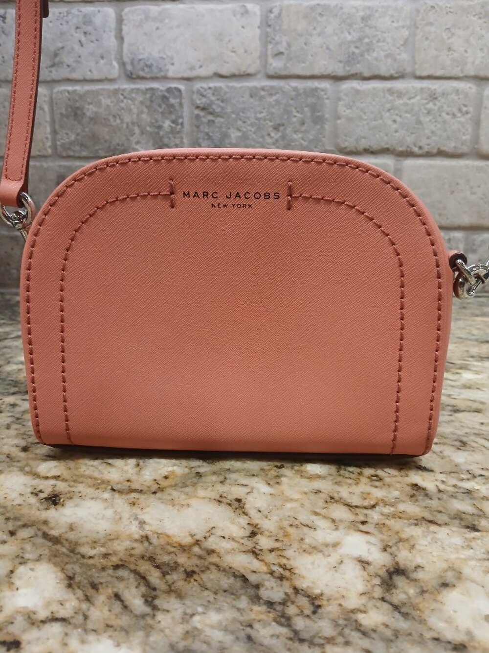 Marc Jacobs Playback Leather Crossbody – Peach/Coral – Small